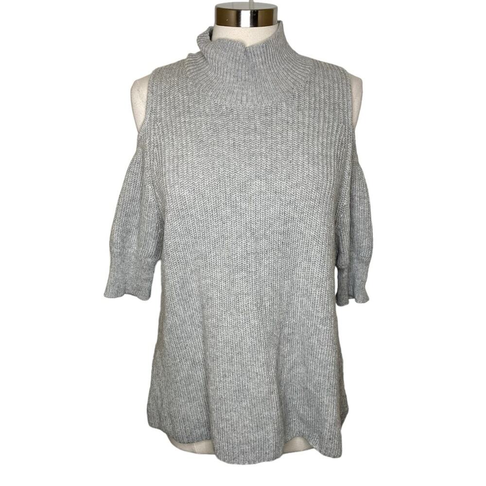 Zoe Jordan Gray Knit Minimalist Wool Cashmere Blend Pullover Sweater Women's M L
